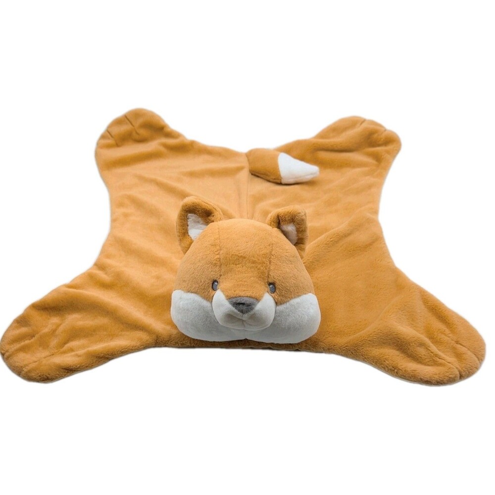 Baby Gund Comfy Cozy Fox Plush Lovey  Security Blanket Stuffed Animal Toy Satin